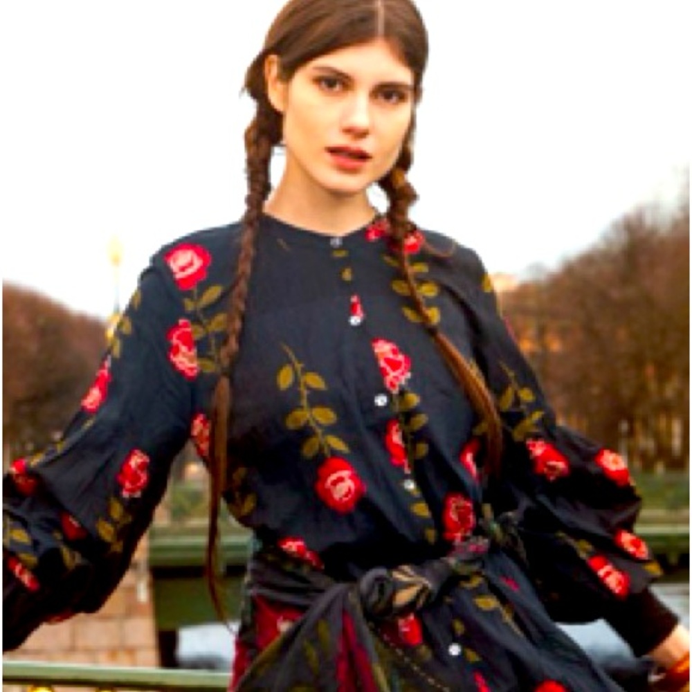 Black Gudrun Sjoden Roses Tunic